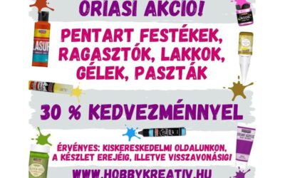 PENTART FESTÉKEK, RAGASZTÓK, LAKKOK – AKCIÓ