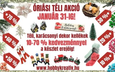 ÓRIÁSI TÉLI AKCIÓ – JANUÁR 31-ig